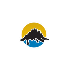 Mountain logo design vector template
