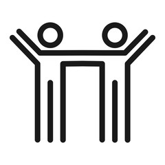 success - minimal line web icon. simple vector illustration. concept for infographic, website or app.