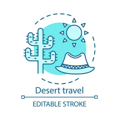 Desert travel concept icon