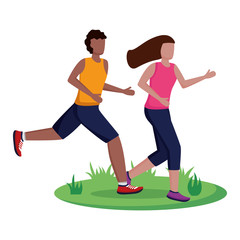 people running activity