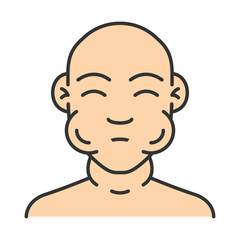 Face swelling color icon