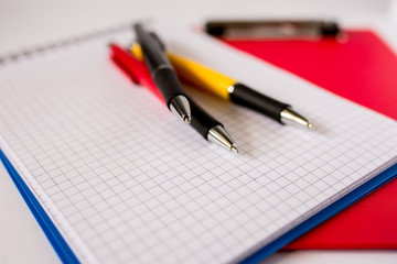 notebook and pencils art color