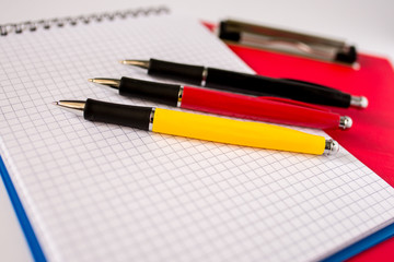 notebook and pencils art color