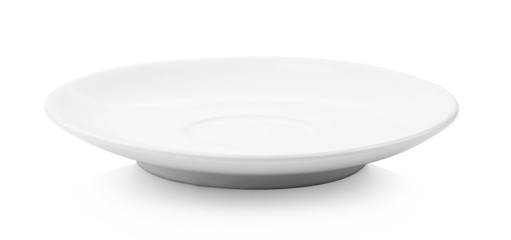 white plate on white background