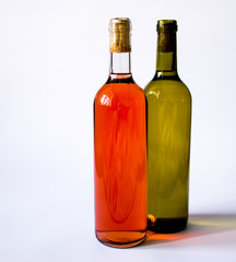 bottle wine isolated on white background