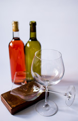 bottle and glass of red wine
