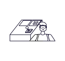 Isolated avatar of professional worker design