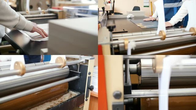 4 in 1: Typography workflow, rollers with glue rotate