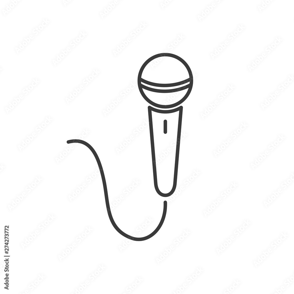 Leinwandbilder microphone icon template black color editable. microphone symbol flat vector sign isolated on white 