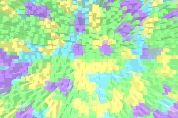  super colorful tiles extruded as abstract background texture