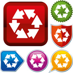 Set shiny icon series on buttons. Cycle.