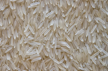 white basmati rice close up
