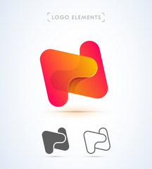 Fototapeta Vector abstract letter N logo icon design. 3d material design app icon obraz