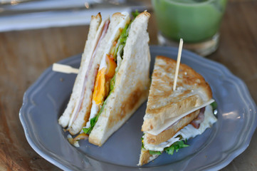 sandwich, club sandwich or ham sandwich