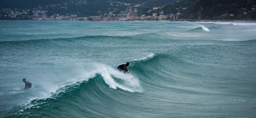 Surfer on a wave