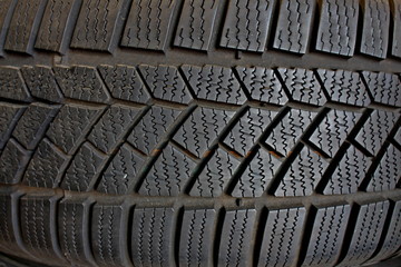 Background Texture, close-up of a car tire