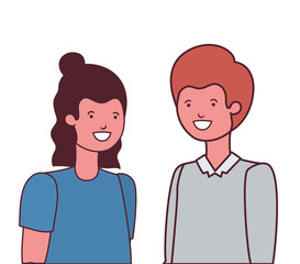 young men in white background