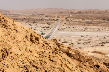 Road through the Negev desert
