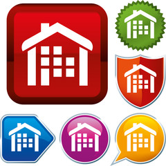 Set shiny icon series on buttons. Residential.