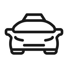 taxi - minimal line web icon. simple vector illustration. concept for infographic, website or app.