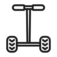 hoverboard - minimal line web icon. simple vector illustration. concept for infographic, website or app.