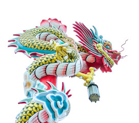 dragon chinese on White background