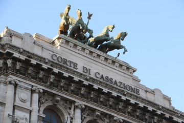 Rome Italy, March 2019, low photo of the Corte Di Cassazione, supreme court