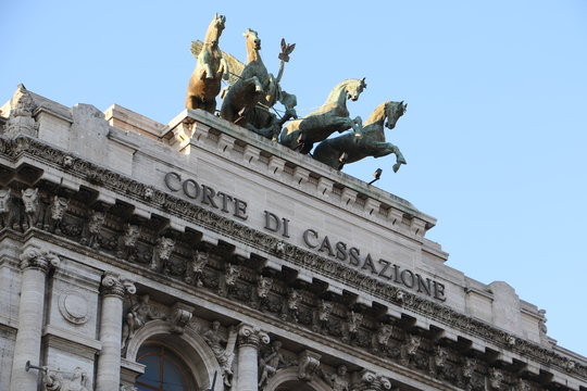 Rome Italy, March 2019, low photo of the Corte Di Cassazione, supreme court