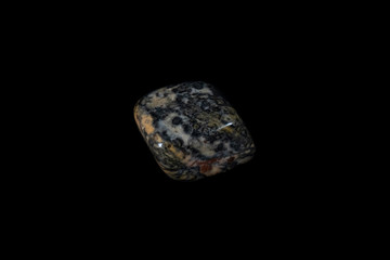 Leopard Jasper Mineral on Black
