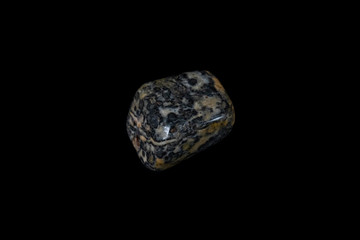 Leopard Jasper Mineral on Black