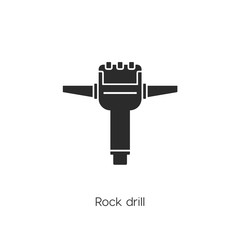 Rock drill  icon vector symbol