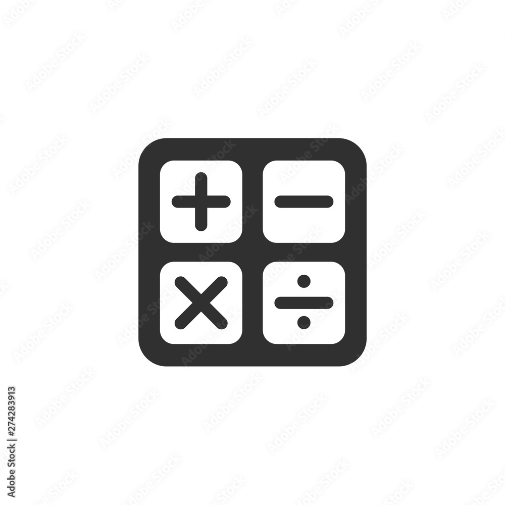 Leinwandbilder calculator icon template black color editable. calculator symbol flat vector sign isolated on white 