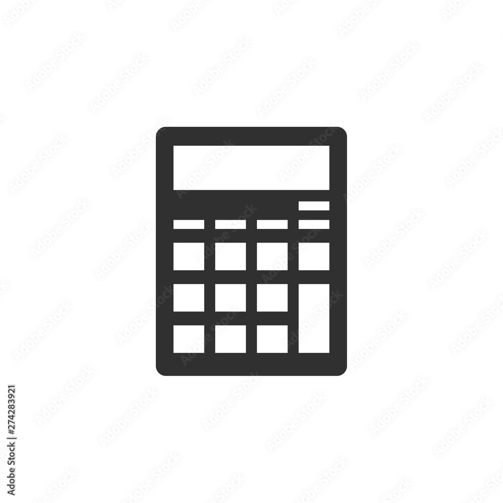 Poster calculator icon template black color editable. calculator symbol flat vector sign isolated on white 