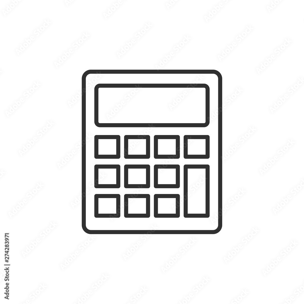 Poster calculator icon template black color editable. calculator symbol flat vector sign isolated on white 