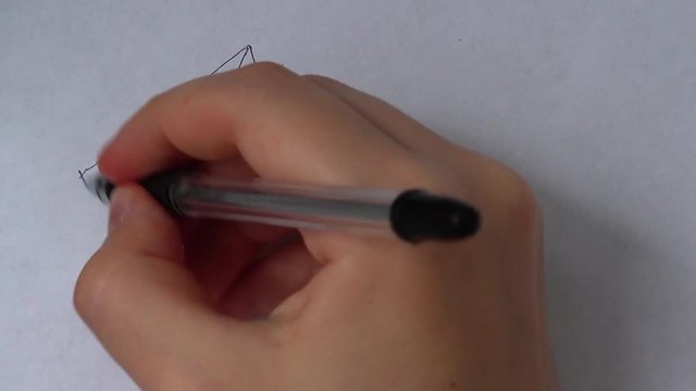 Writing of mathematical formulas on paper.	Work of the mathematician.