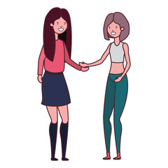 young women in white background avatar character