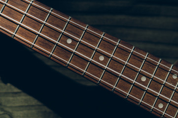 Ukulele mast closeup.