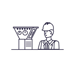 Isolated avatar of professional worker design