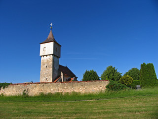 Fototapeta na wymiar St. Martin church near Kozojedy, Czech republic