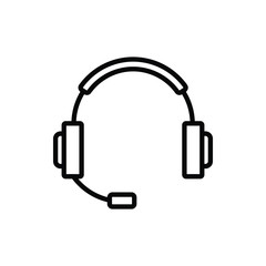 Headphones black icon symbol vector