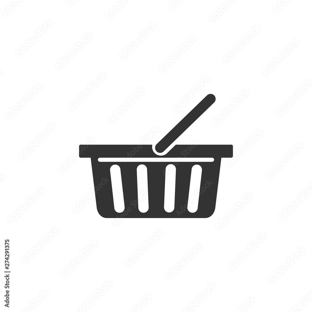 Poster shopping basket icon template black color editable. shopping basket symbol flat vector sign isolated