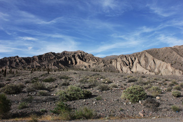 Fototapeta na wymiar landscape with rocks and blue sky - Andes - Ar