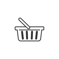 Shopping Basket icon template black color editable. Shopping Basket symbol Flat vector sign isolated on white background. Simple vector illustration for graphic and web design.