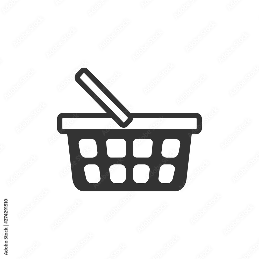 Aufkleber shopping basket icon template black color editable. shopping basket symbol flat vector sign isolated