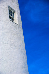 Close up photo of the window on the Ocracoke Light House