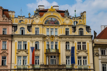 Fototapeta na wymiar Fachadas Praga