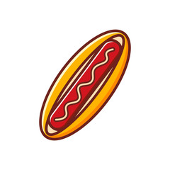 Hot Dog Icon, vector illustration
