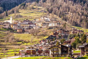 Fototapeta na wymiar Village View in Val Camonica