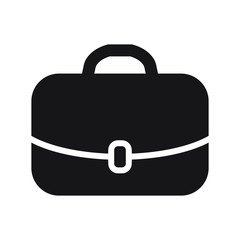 Briefcase sign icon in flat style. Suitcase vector illustration on white isolated background. Baggage business concept.