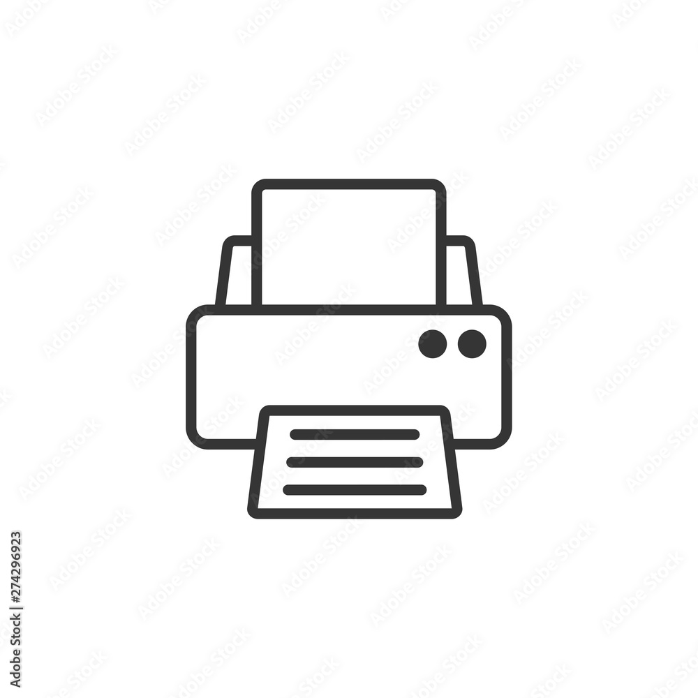 Leinwandbilder printer icon template black color editable. printer symbol flat vector sign isolated on white backgr